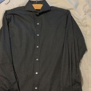 Sean John polka dot cuff link dress shirt